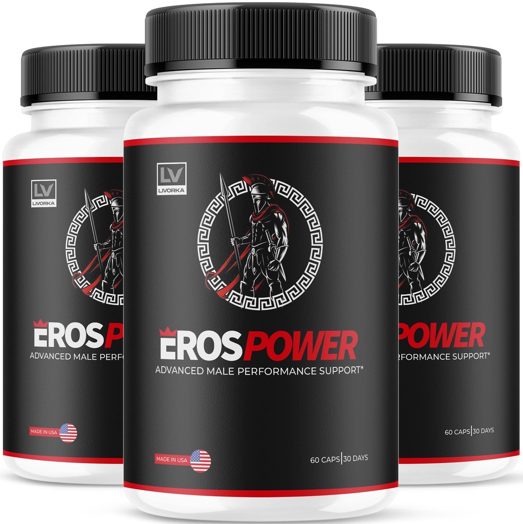 (3 Pack) Eros Power Supplement - Eros Power Supplement Para Homens, Eros Power, Eros Powder Supplement, ErosPower Advanced Formula, Eros Power Capsules Para Homens, Eros Power Pills, 180 Cápsulas Para 3 meses