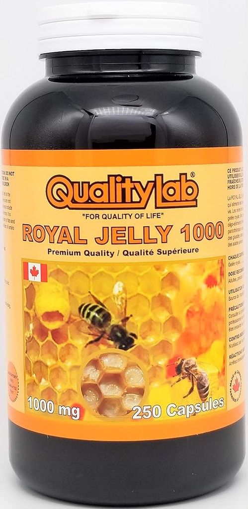 Royal Jelly 1000 mg 250 Cápsulas (Feito no Canadá)