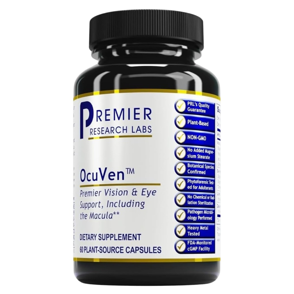 Premier Research Labs OcuVen - Lutein e Zeaxantina Suplemento, Vitaminas Oculares, Suplementos de Saúde Ocular para Adultos e Idosos, Suplementos de Visão, Saúde Macular, Cuidados Oculares - 60 Cápsulas Vegetarianas
