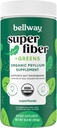 Bellway Super Fibra + Verdes Pó, Psyllium livre de açúcar Husk fibra Suplemento Pó com Super Verdes (30 Servões)