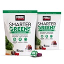 FORCE FACTOR Verdes mais inteligentes Superfood Chews, 2-Pack, Greens e Superfoods com Probióticos, Antioxidantes e Fibra, Greens Suplemento para apoiar Digestion, Óxido nítrico e Energia, 120 mastigações suaves