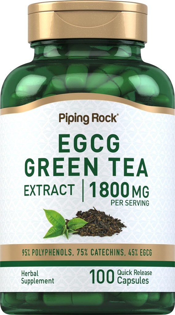 Piping Rock EGCG Green Tea Extract 1800 mg □ 100 Cápsulas