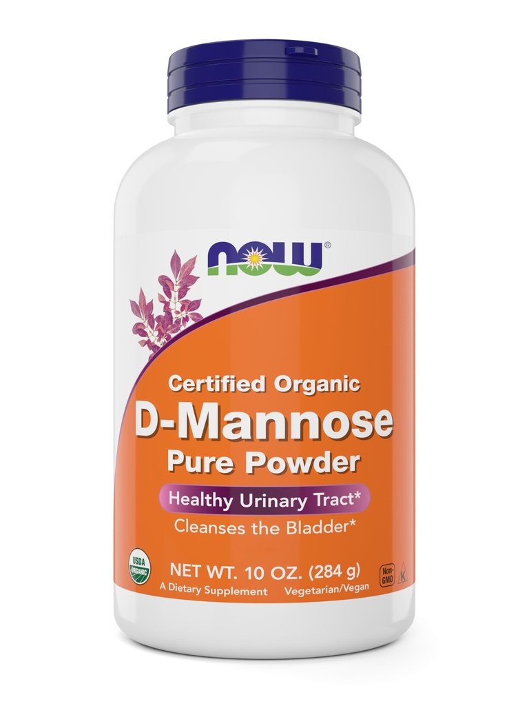 AGORA Alimentos puros, orgânicos D-Mannose 10 onças pó - Limpeza de bexiga e trato urinário Suplemento de saúde - Não-GMO - Vegan Friendly - 2000mg / 2 Grams por serviço