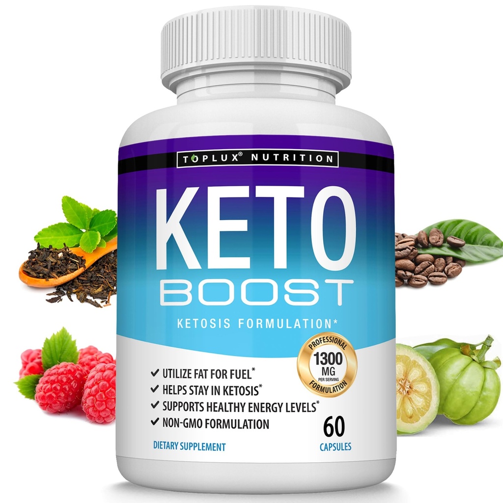 Keto Boost Diet Pills Ketosis Supplement - Natural Exógeno Keto Formula Support Energia e Foco, Cetonas avançadas para Ketogenic Diet, Keto Diet Pills, para homens