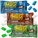 MEG Gum - Gum de energia militar 100mg de cafeína por peça - pacote de amostra de 15 peças - Energia e Foco para aumentar o desempenho