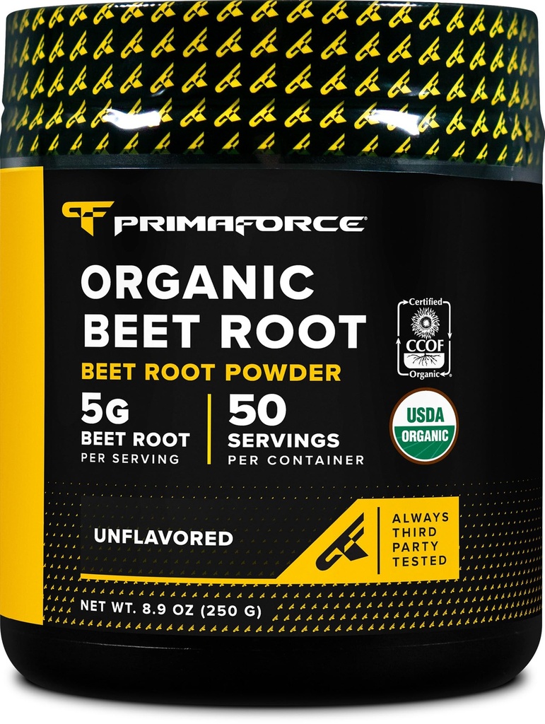 Pimenta de beterraba orgânica primaforce (250g) sem sabor - Fonte natural de antioxidantes e nutrientes