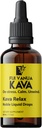 Fiji Vanua Kava RelaxTM, Puro Kava Kava Suplemento com propriedades calmantes, Infundido com Califórnia Poppy, Hops, Caveira & Passionflower, gotas líquidas para acalmar e relaxar