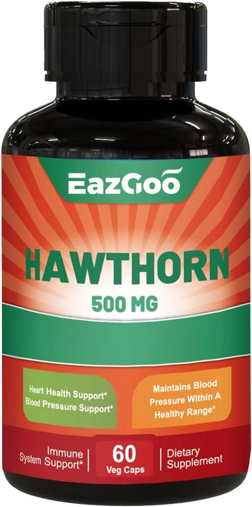 Hawthorn Berry Cápsulas-Antioxidante, Suporte à circulação-Hawthorne Suplemento- 60 Cápsulas Vegan, Não-GMO