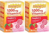Emergen C framboesa 2 caixas 20 pacotes