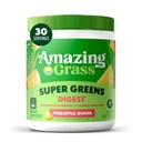 Amazing Grass Greens Blend Digest: Super Greens pó smoothie Mix para suporte de digestão com espirulina orgânica, chlorela, pó de raiz de beterraba, enzimas digestivas e probióticos, 30 Servings