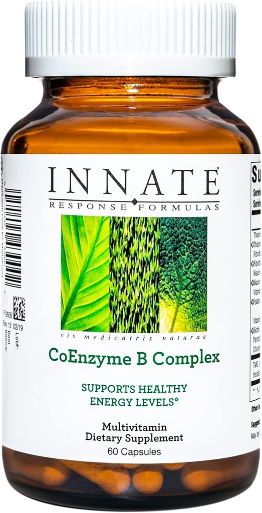 Fórmulas de resposta INNATE, Complexo CoEnzyme B, Multivitamin para suporte de energia celular, 60 Cápsulas (60 Servimentos)