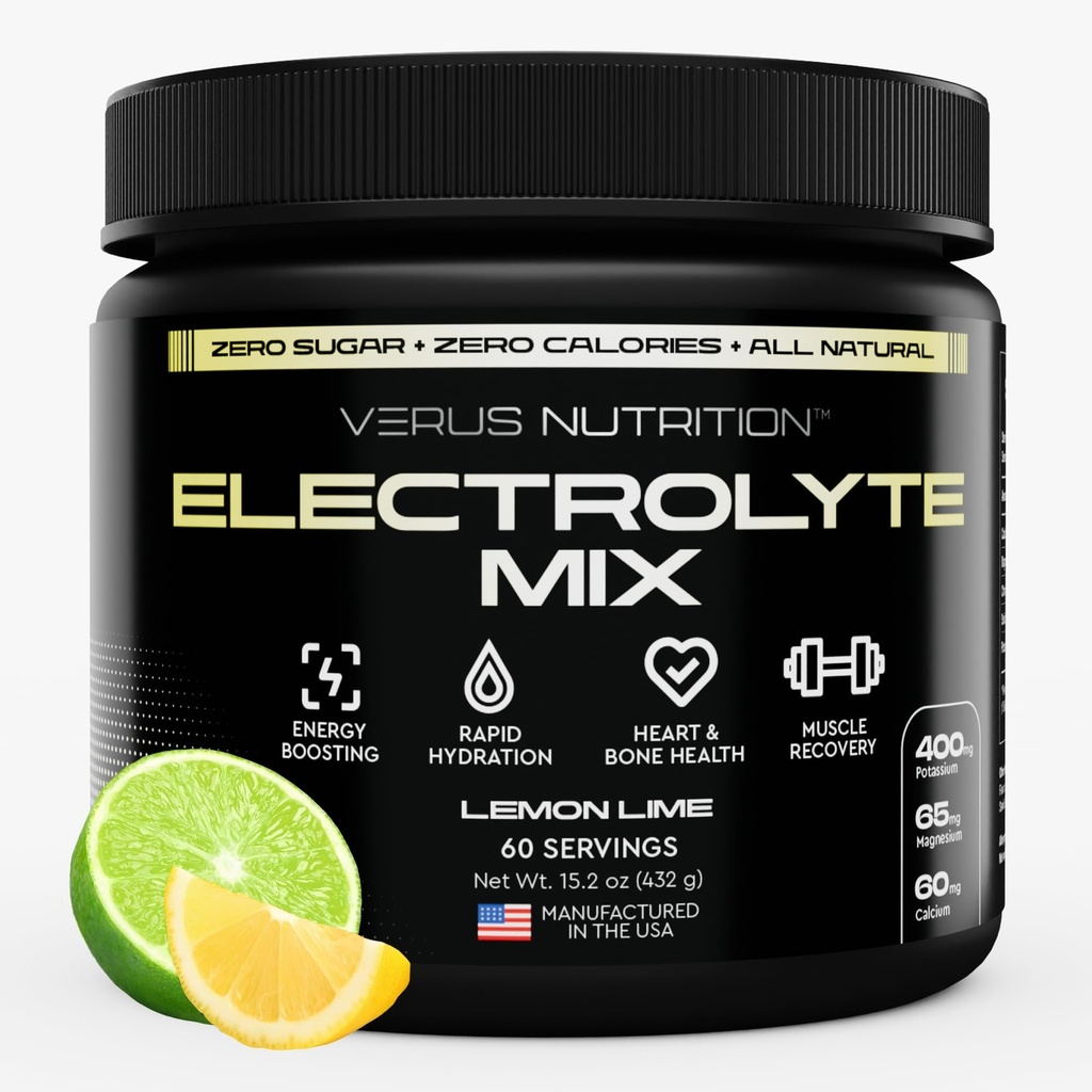 Eletrólitos em pó sem açúcar- Zero caloria hidratação em pó □ Eletrólitos gratuitos de açúcar para jejum, Keto & Vegan