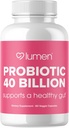 Lumen Naturals Probióticos 40 bilhões de UFC Probióticos para Mulheres e Homens □ Suporta Digestion, Gut Health & Imune System com Enzimas Digestivas - 60 Veggie Count