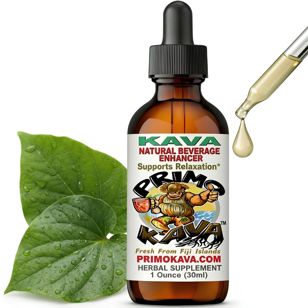 Kava Drops □ Água Extrato Kava Solúvel □ Enhancer de bebida de tintura concentrada □ Autêntico Kava Kava de Fiji, 40mg Kavalactones 1 oz