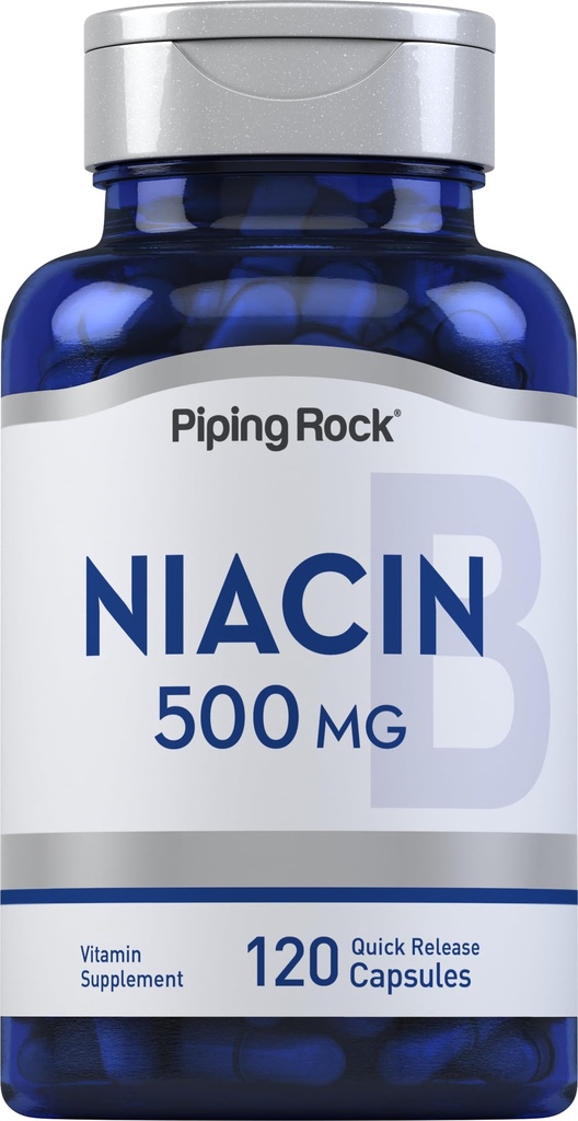 Piping Rock Niacin 500mg Flush . 120 Cápsulas .
