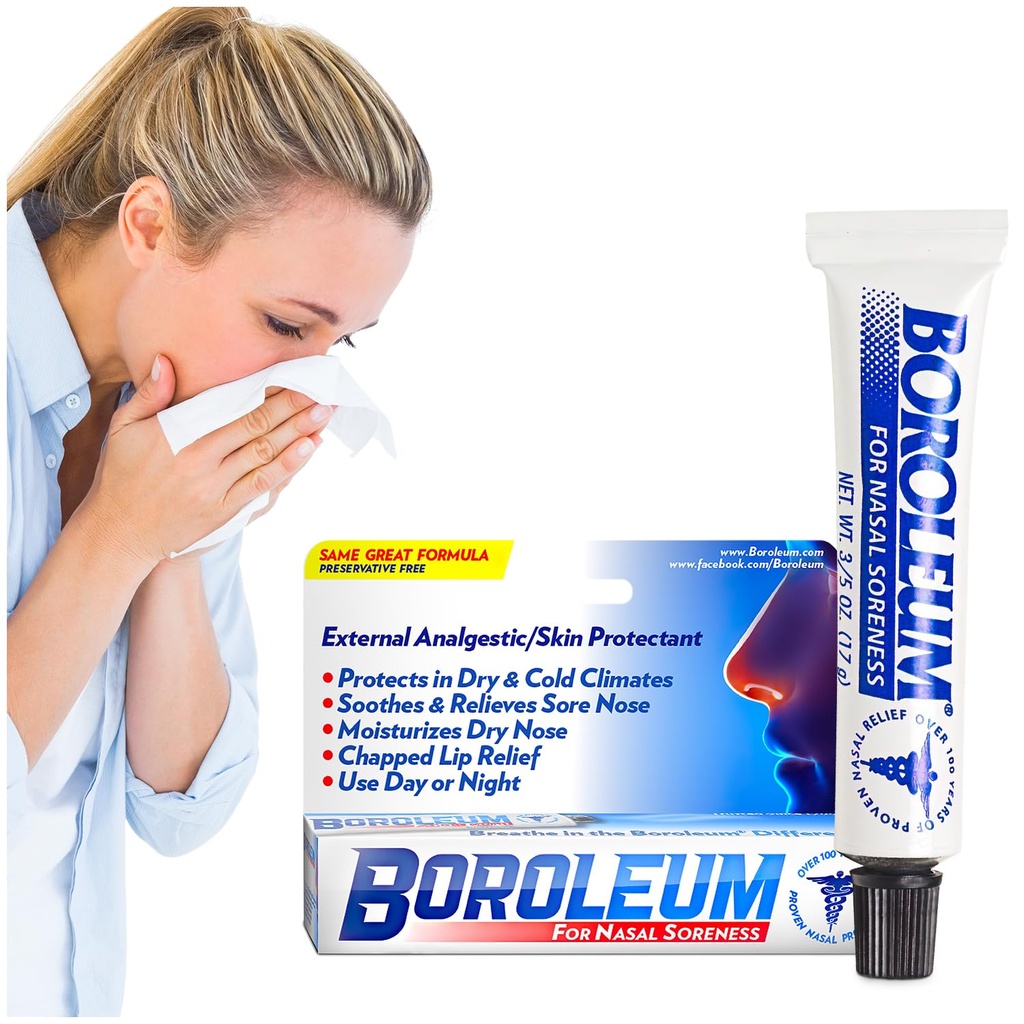 Boroleum para dor nasal, 17 gramas, 3/5 tubo de onça