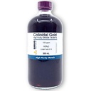 Ouro Colóide Verdadeiro (100 ppm) - 99,99+% Pureza - 500 mL (16,9 Fl Oz) em frasco de vidro transparente