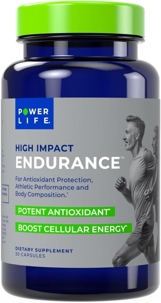 POWERLIFE Alto Impacto Endurance Astaxantina e ElevATP Athletic Performance Support Supplement, 30 Cápsulas