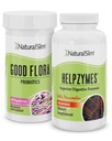 NaturalSlim Digestive Health Bundle – Boa Flora & Helpzymes - Potente Probióticos & Enzimas Digestivas Potenciais para melhor digestão e absorção de nutrientes alimentares