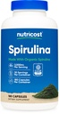Nutricost Spirulina 3.000mg, 180 Cápsulas para 30 Servings - CCOF Certified Made with Organic Spirulina, Gluten Free, Vegetarian