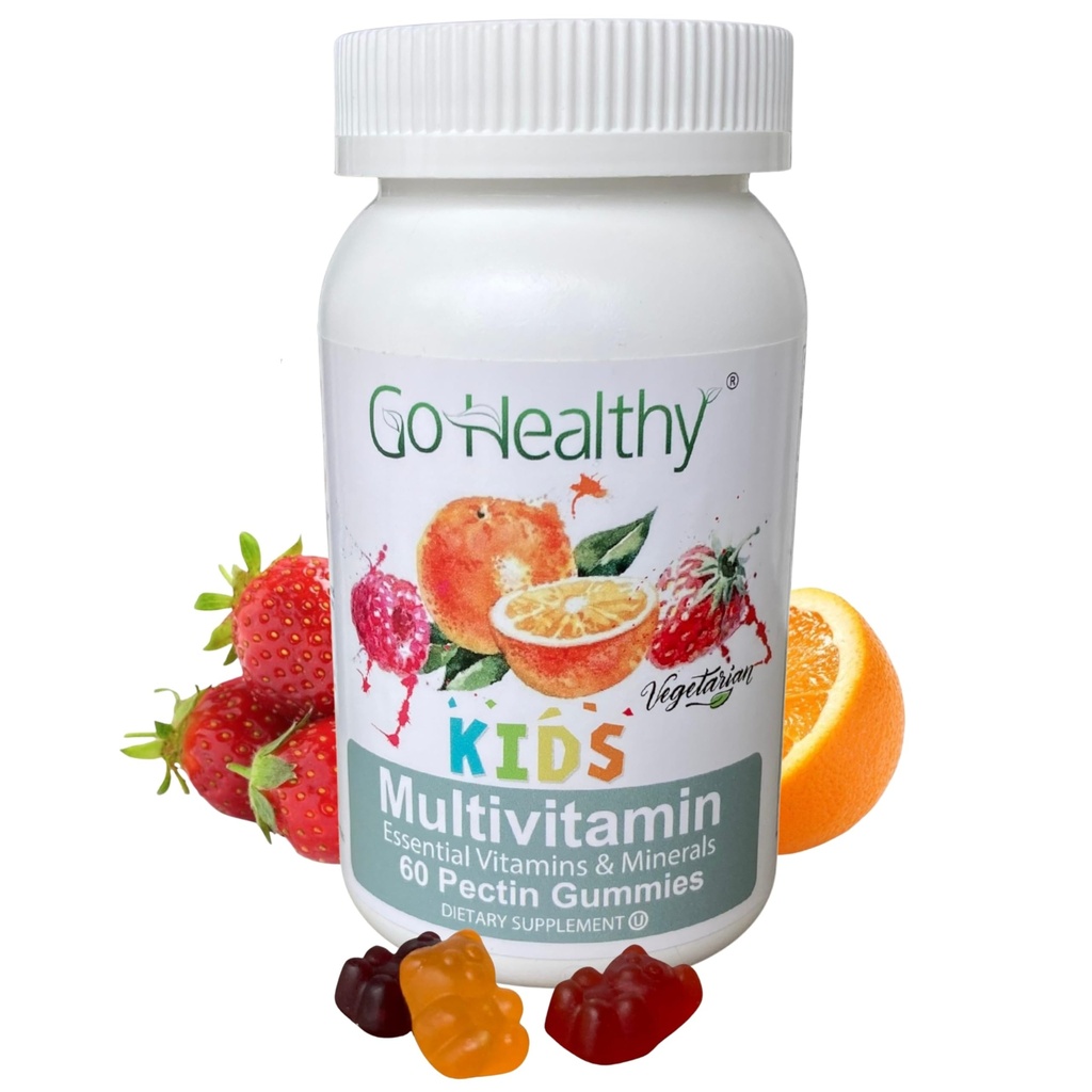 Go Healthy Kids Multivitamin Gummies, Imune Support, Kids Vitamina Gummies, Kosher Kid Vitamina, Halal, Non-GMO, Gluten-Free Tasty Gummy - 30 Servings