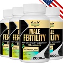 Suplementos de fertilidade para homens, Vitaminas pré-natais masculinas - contagem de esperma Optimal, Motilidade e Força, 2000MG Suplementos de fertilidade masculina com Maca Root, Zin & Folato para Conceição - Embalagens de 4