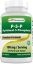 Best Naturals P5P Vitamina B6 (Pyridoxal 5 Fosfato) 100 mg/Servir - 120 comprimidos - uma forma ativa de vitamina B6.