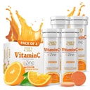 SIGNIFIY NATUREZA Vitamina C 1000mg Comprimidos Efervescentes - Potent Imune Support VIT C com Zinco Suplemento - Fórmula Vegan e Livre de Açúcar - Comprimidos Dissolváveis Vitamina C - Água Solúvel Elixir Fizzy - 40CT