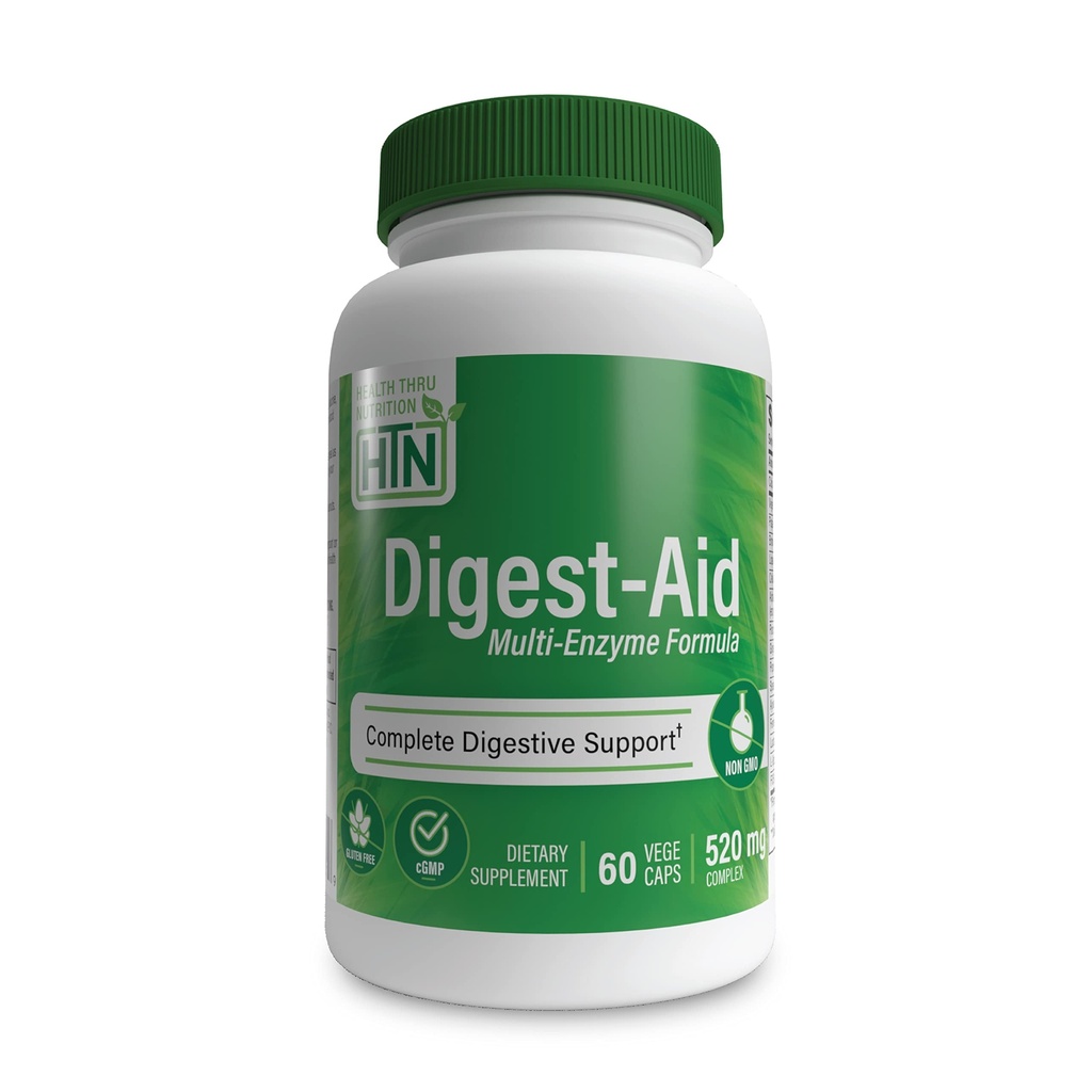 Digest-Aid . Fórmula completa de enzimas digestivas com pré e probiótico . Digestion & Nutrient Absorção Suporte . Agição rápida de alívio de desconforto . Não-GMO .