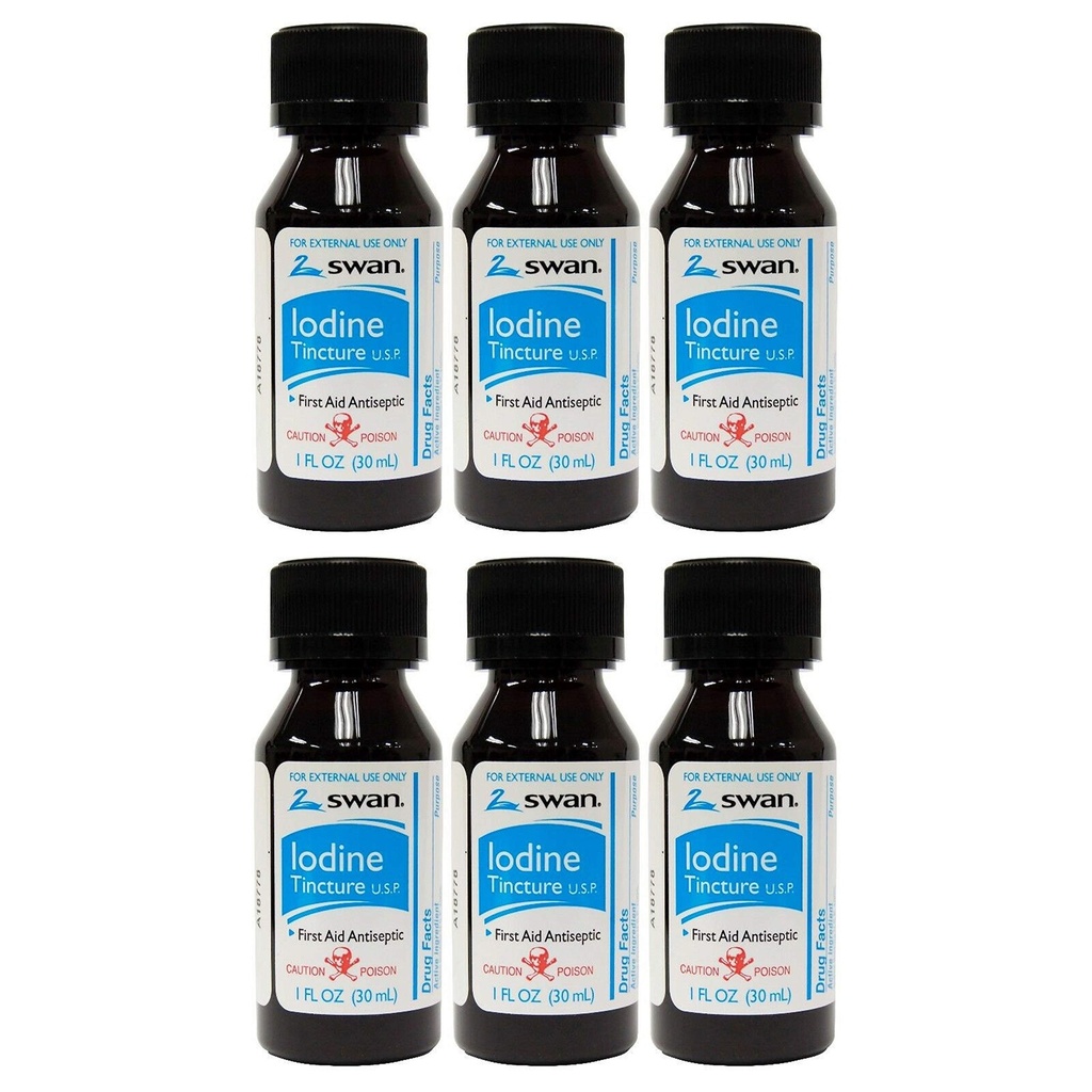 Tintura de iodo-cisne U.S.P. - 1 ml (6 Embalagem)