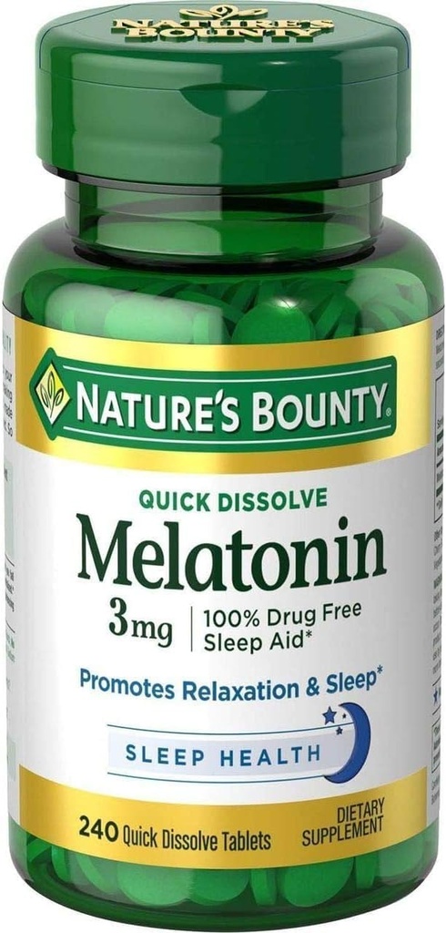 Melatonina da recompensa natural 3 mg Comprimidos 240 Comprimidos (embalagem de 4)