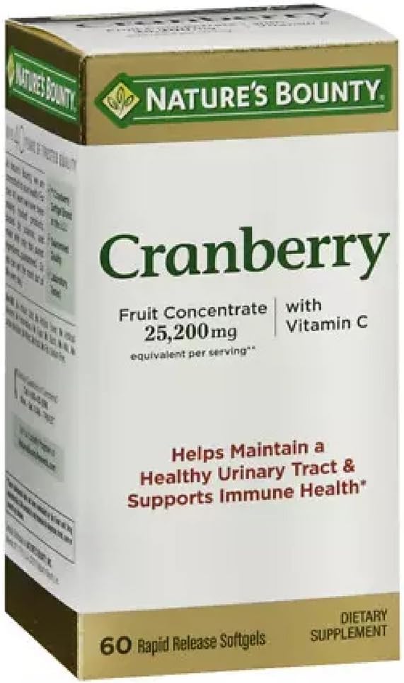 Suplemento dietético de Cranberry da natureza 60 geles macios (Pacote de 4)