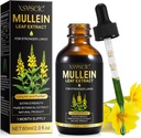 Mullein Drops para pulmões, Mullein Leaf Extract para pulmões, Mullein Leaf Extract Tintura com Clorophyll Natural Herbal Supplement Mullein Extract Drops para limpar o pulmão e respirar a saúde