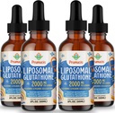 2000MG Lipossômico Glutationa Líquido, 98% Absorção, Forma ativa L-Glutationa Suplemento, Vegan Friendly, Complexo antioxidante poderoso para o sistema imunológico, Defesa do envelhecimento, Detox,8 FL.OZ
