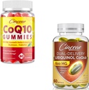 Ubiquinol CoQ10 600 MG 60 Pacote Softgels com CoQ10 Gummies Contagem de 400 MG 60