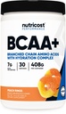 Nutricost BCAA + Hydration Powder (Anéis de pêssego) 30 Servings - Branched Chain Amino Acids with Hydration Complex - Gluten-Free, Non-GMO