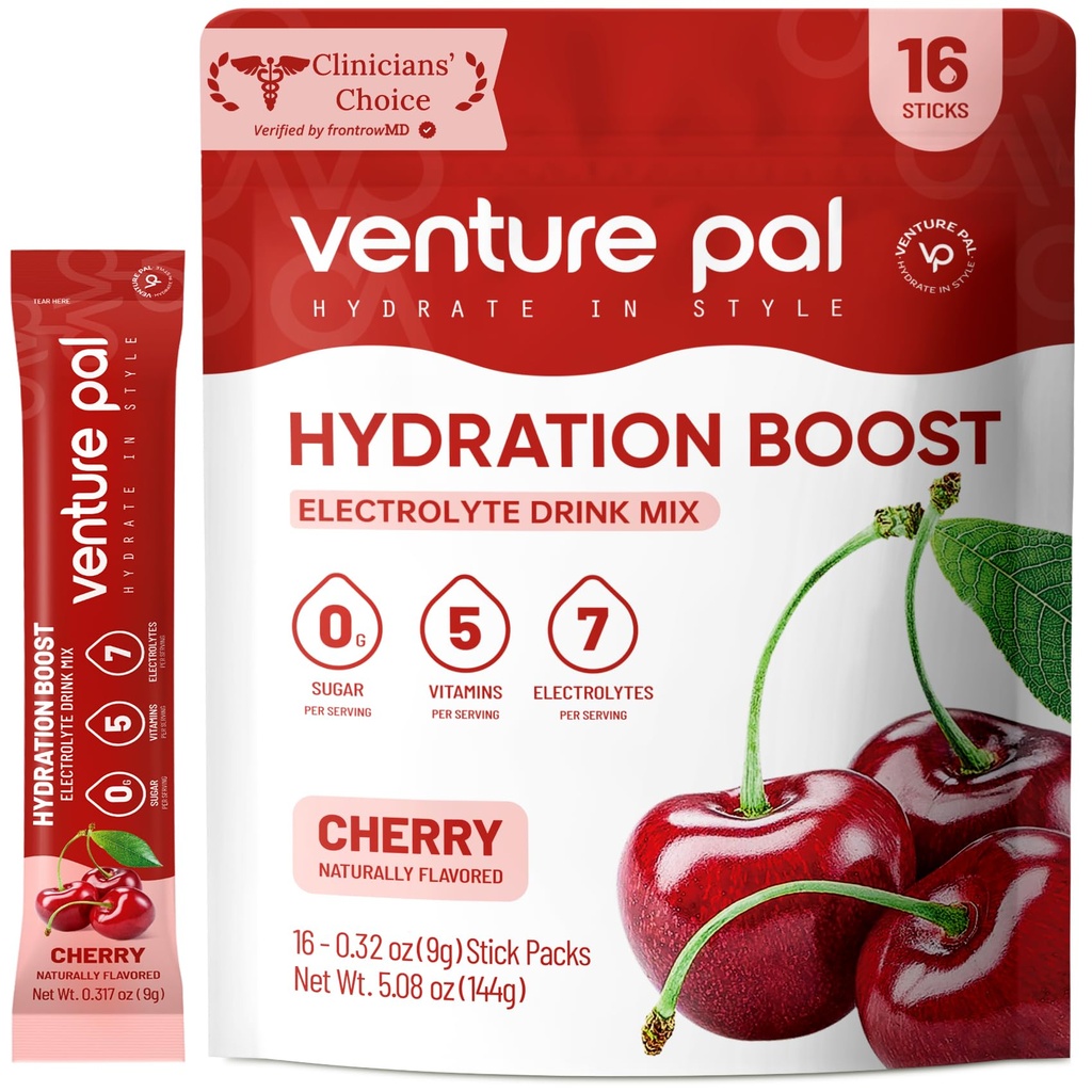 Venture Pal Sugar Free Electrolyte Powder Packets - Liquid Daily IV Drink Mix for Rapid Hydration & Party Recovery (Rápido Hydration & Party Recovery) 5 Vitaminas e 7 Eletrolitos Keto Friendly