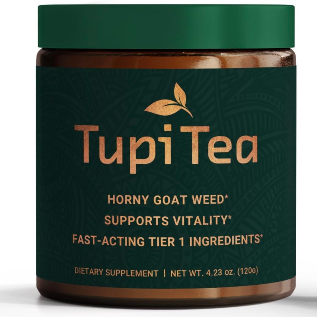 Erva de cabra tesão em pó, suplemento w/Maca Raiz, Tribulus Terrestris Extract, Muira Puama para aumentar a energia, bem-estar e óxido nítrico Prime Support para homens e mulheres. Dia Limitado do Mês