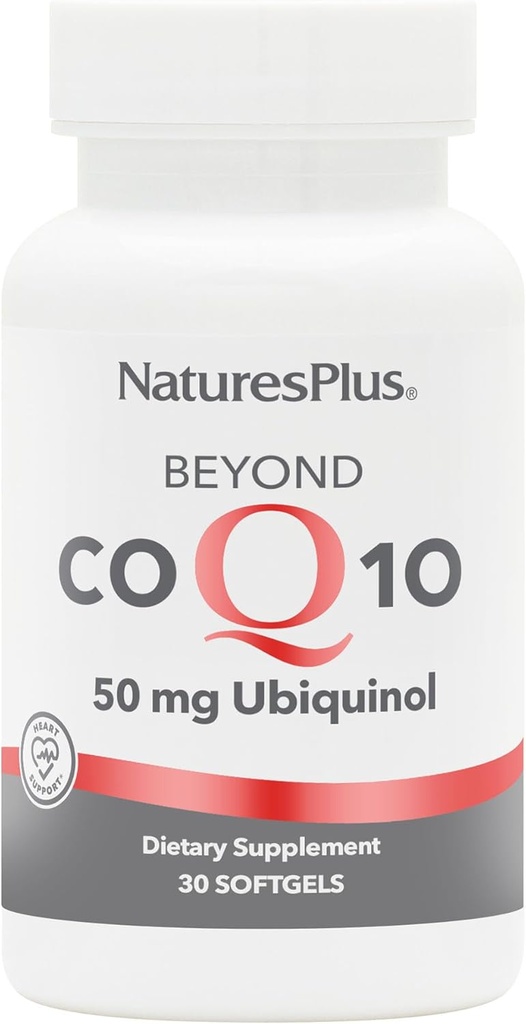 NaturesPlus Beyond CoQ10 50 mg - 30 Softgels - Fornece Ubiquinol de alta resistência - Suporta bem-estar geral - 30 Servings