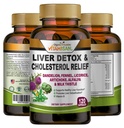 VITAMISAN Fígado Cleanse Detox Suplementos com leite Thistle-Fennel-Alfalfa-Vitamina B-Artichoke-Dandelion Root Support Homens & Mulheres 120 Caps Detox Cleanse & Boost Immune
