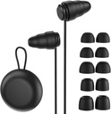 Tampões de ouvido para cancelamento do ruído de sono, protetor auditivo reutilizável Tampão de ouvido para redução de ruído de 25 e 32 dB,6 pontas de ouvido em par em S/M/L com estojo preto para foco,Estudo, Trabalho,Concerto