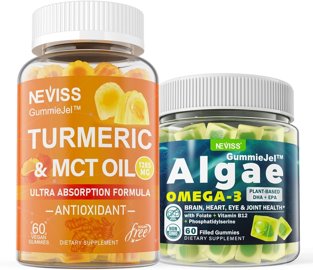 Açúcar grátis Curcumin açafrão 1000mg Suplemento chicletes com Vegan Omega 3 chicletes preenchidos 1000mg