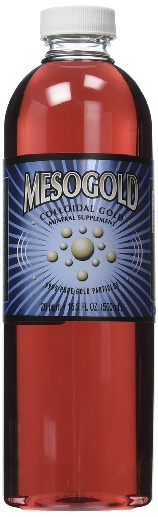 MesoGold ® 20 ppm Ouro coloidal 500 ml/16.9 Oz