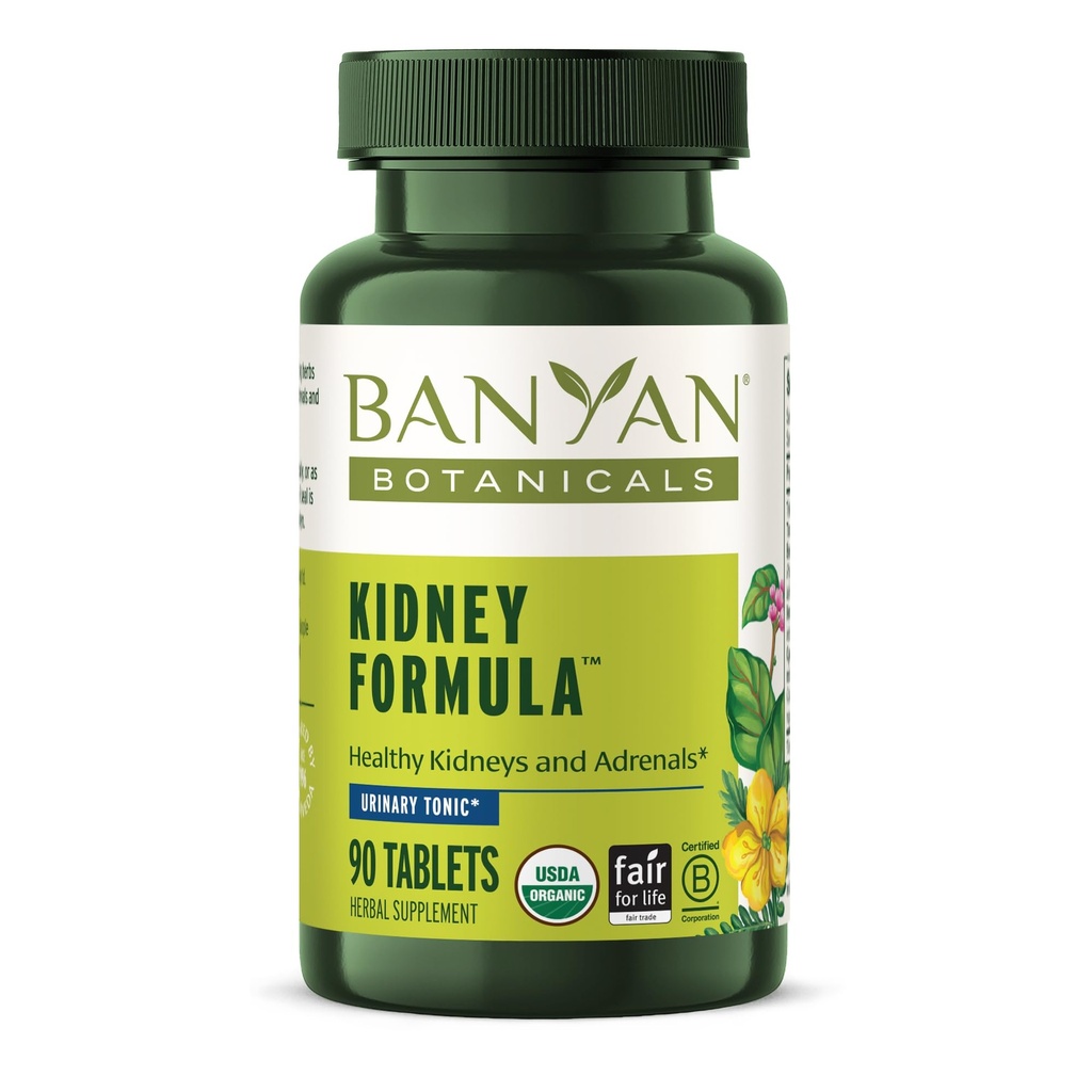 Fórmula Botânica Banyan Rim – Suplemento Renal Orgânico com Gokshura – Rejuvenescimento mistura de ervas para apoiar rins e equilíbrio de trato urinário* – 90 comprimidos – Não-GMO Fonte sustentável Vegan