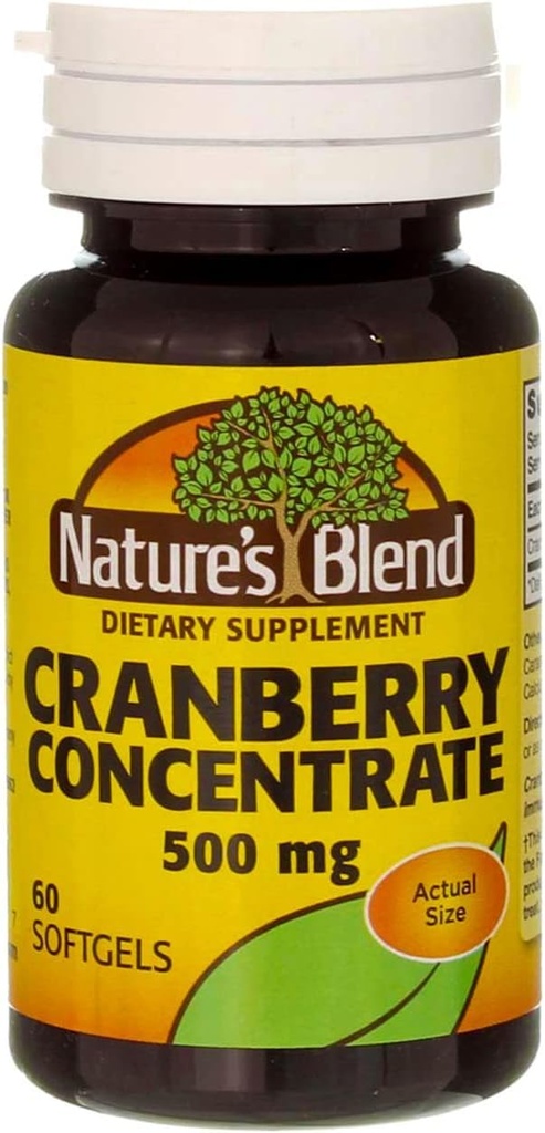 Mistura da natureza Cranberry concentrado 500 Mg 60 Softgels Pack de 6