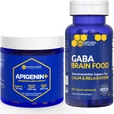 NATURAL STACKS GABA Brain Food + Suplemento Apigenin para pacote de sono - Suporta Relaxamento e Sono* - 180 Cápsulas Total