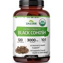 Zazzee USDA Organic Black Cohosh 10:1 Extract, 3000 mg Força, 120 cápsulas Vegan, Fornecimento de 4 meses, Standardizado e concentrado 10X Extract, 100% vegetariano, All-Natural, Não-GMO, Made in the USA