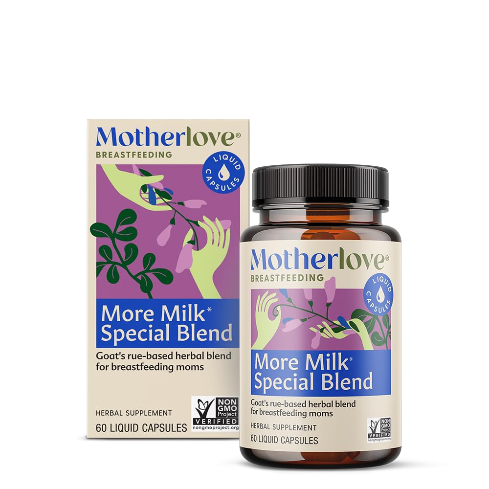Motherlove mais leite mistura especial (60 cápsulas líquidas) Herbal Lactação Suplemento w / cabra Rue para construir tecido da mama e apoiar a oferta de leite materno — Não-GMO, ervas orgânicas, Vegan, Kosher, Soy-Free
