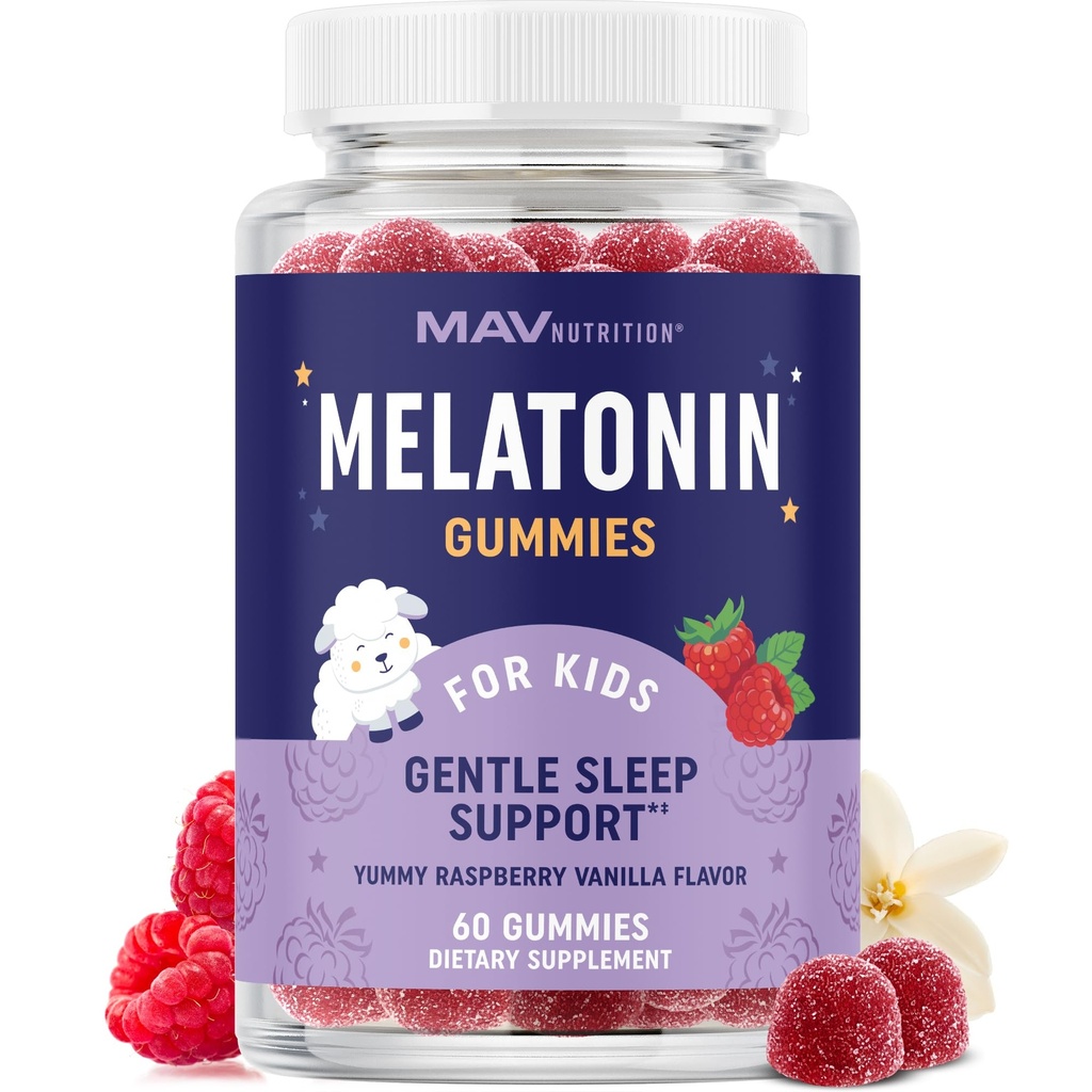 Gummies de melatonina para crianças 0,5mg por chiclete □ Apoio ao descanso suave para crianças Idades 2+ □ Ajuda ao descanso mastigável de baixa dose para crianças