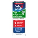 Safetussin DM Cough & Chest Congestion, 8 onças, Expectorant Mucus Alief, Tosse Relief Syrup, seguro para adultos com alta pressão arterial e diabetes